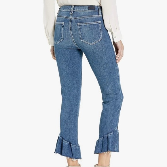 Paige Flora Fringe Straight with Ruffle Hem in Barkley, 26 - Picture 3 of 13